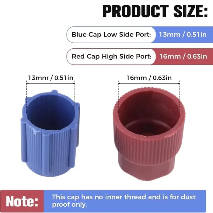 10 pièces R134a capuchon AC bouchons 13mm et 16mm Service de climatisation système AC Port de chargement