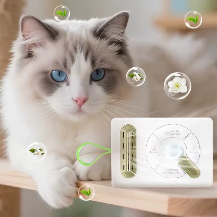 Purificateur d'air pour chat avec capteur intégré alimentation USB pour amélioration de la qualité de l'air à domicile pour animaux de compagnie allergies et sensibilités
