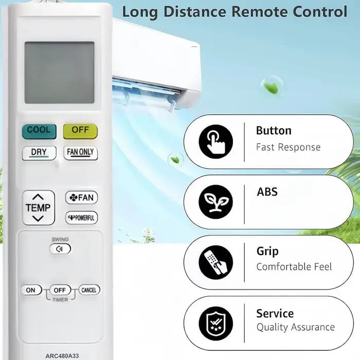 Télécommande pour climatiseur Daikin ARC480A33 confort thermique contrôle facile batterie non incluse
