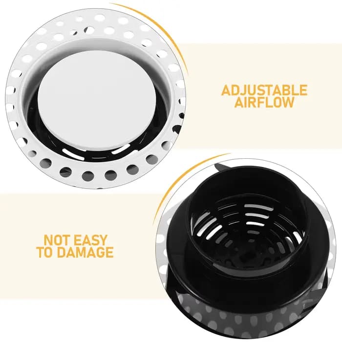 Diffuseur d'air rond réglable pour sortie de climatisation