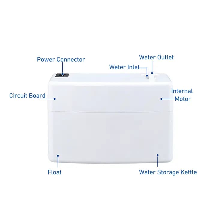 Pompe de vidange automatique pour climatiseur 24L/h avec boite de stockage d'eau 200ml pour maintenir un environnement sec et confortable sans entretien fastidieux